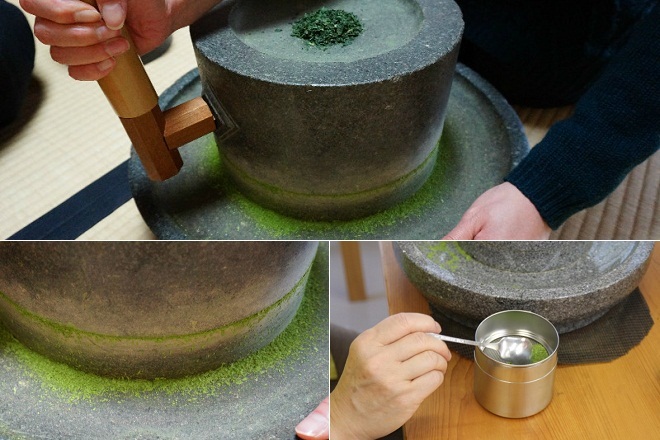cách làm bột trà xanh thủ công không cần máy xay