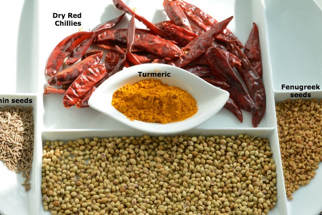 Nguyên liệu để làm ra bột ớt Ấn Độ từ ớt khô