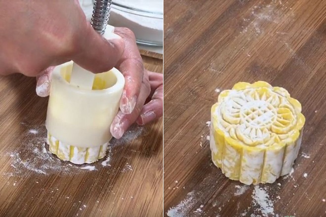 Tạo hình bánh bí ngô bằng khuôn lò xo