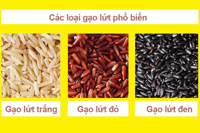 3 loại gạo lứt phổ biến