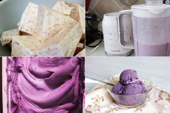 Rất Hay: Cách làm kem khoai môn thơm ngon tại nhà không dùng máy