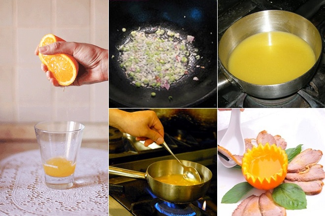 cách nấu nước sốt cam sả tỏi