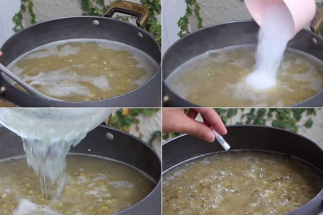 Cách nấu chè đậu xanh nha đam đường phèn