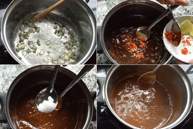 Cách làm nước sốt chấm bò bía chay