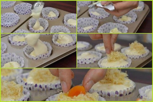 cách làm bánh bông lan trứng muối nhân phô mai