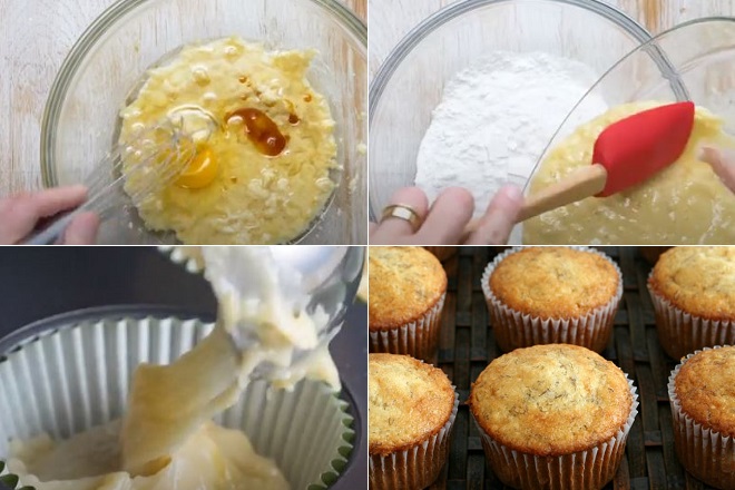cách làm bánh chuối cupcake
