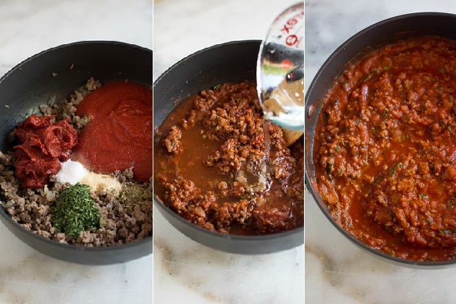cách nấu sốt thịt bò bằm cà chua ăn mì khô spaghetti