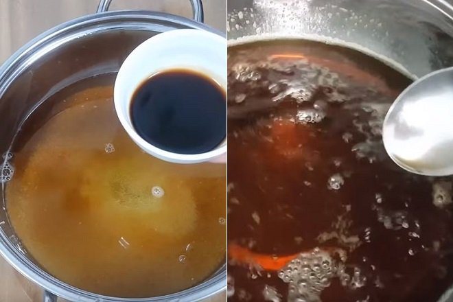 cách nấu nước tương giấm đường vàng
