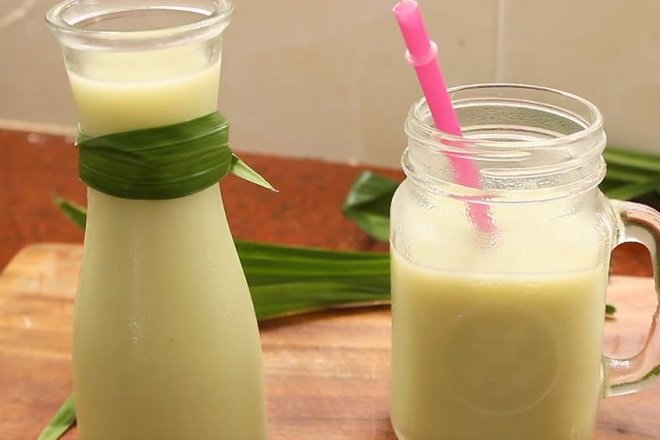 uống sữa đậu xanh lá dứa có tác dụng gì