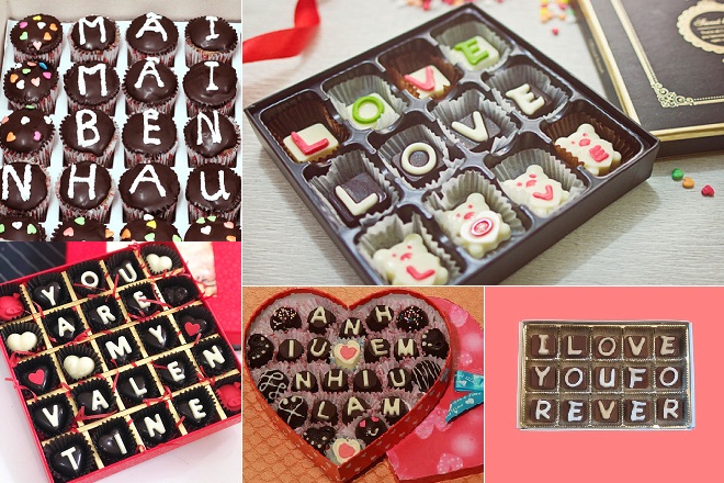 cách làm socola valentine chữ cái