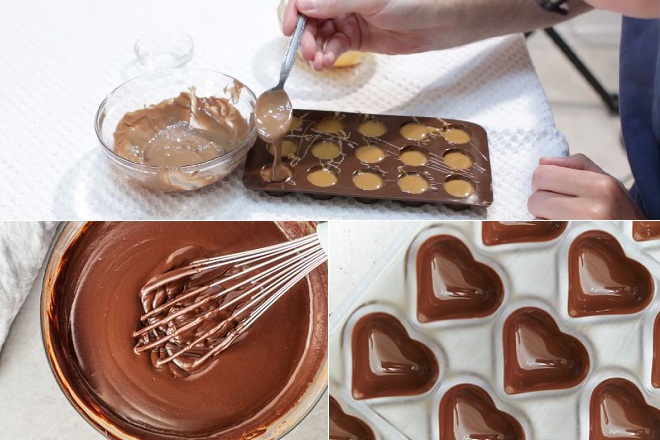 Cách làm socola Valentine hình chữ, kẹo viên làm quà tặng yêu thương