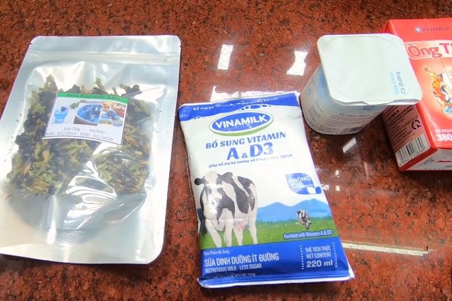 Thành phần ủ sữa chua hoa đậu bướm