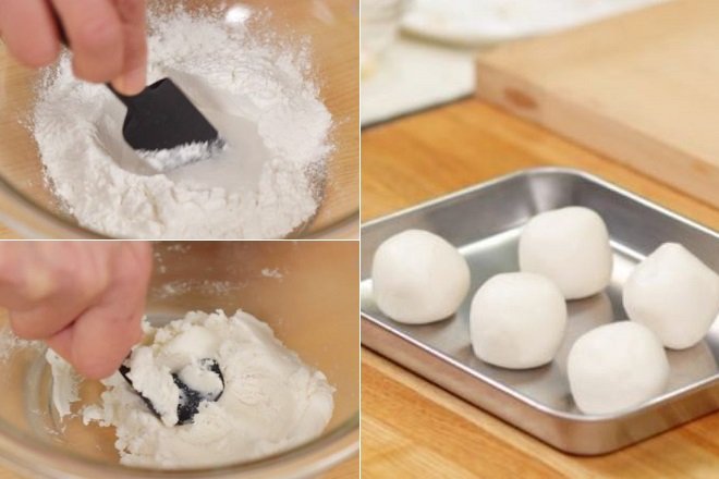cách làm vỏ bánh rán từ bột mochi dẻo