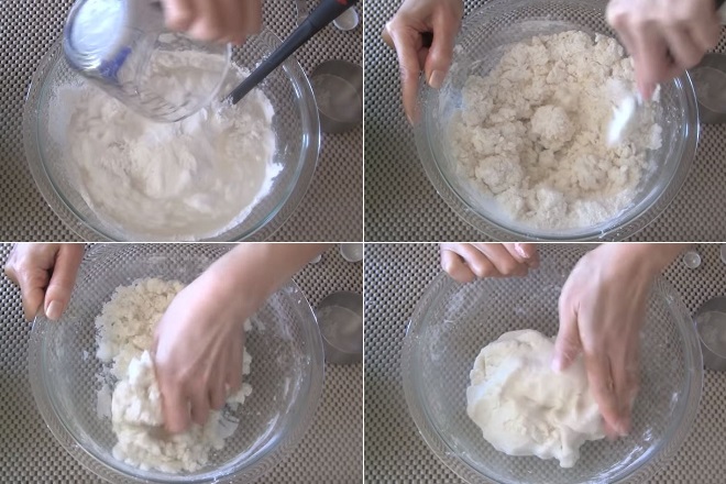 cách trộn bột gạo nếp làm vỏ bánh rán miền bắc