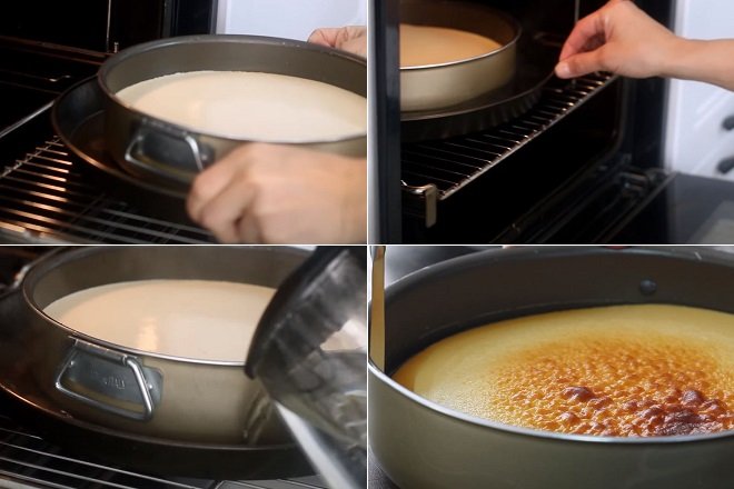 cách làm bánh flan phô mai bằng lò nướng