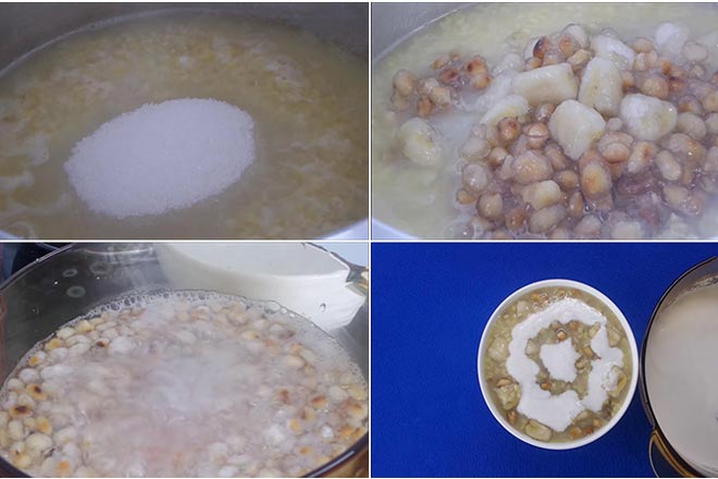 Cách nấu chè chuối đậu xanh nước cốt dừa