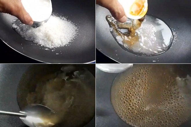 Nấu nước mắm với đường và nước dừa