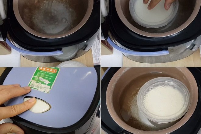 Cách làm sữa chua bột sữa công thức bằng nồi cơm điện