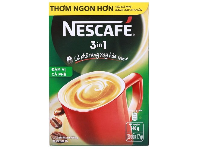 Gói cà phê đen rang hòa tan 3 trong 1 của Nestle