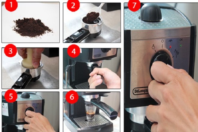 Cách pha cà phê sữa ngon bằng máy đúng cách