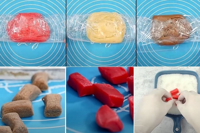 cách làm kẹo sữa chip chip từ bột gelatin vị nutella siro dâu