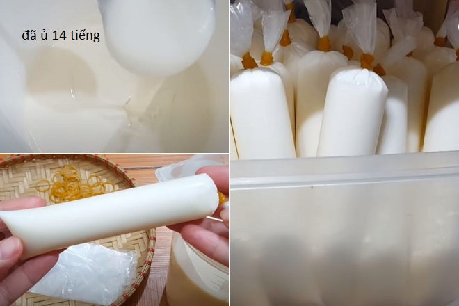 làm sữa chua túi từ bột kem béo