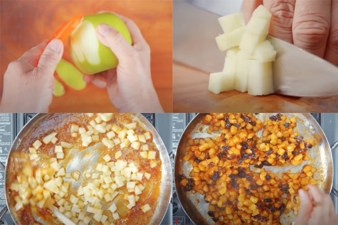 Cách làm bánh táo nhân táo
